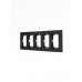 Рамка на 5 постов горизонтальная черная Lezard серия Vesna 742-4200-150 фото 2